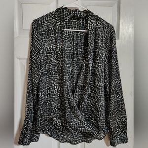 Apt 9 Blouse Women's Black and White size Large